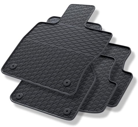 Mossa - Gummifußmatten Auto kompatibel mit Audi A3 Sportback (2020- ) schwarz Gummimatten Gummi Fußmatten 1