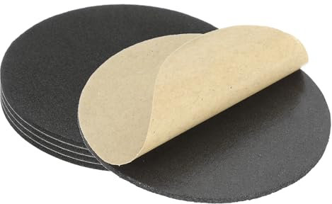 PATIKIL Base de Lampe de 2,5 Pouces de Diamètre Feutre 5Pcs 2mm D'Épaisseur Mousse Adhésive en Eva Antidérapante Pad de Protection Mat pour Lampe Meubles Bricolage Artisanat, Noir