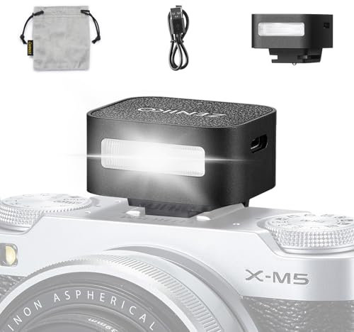 ZΕΝΙΚΟ ZF08 Camera Flash, 6500K±200K Mini Flash for Canon, Sony, Fuji, Nikon, Panasonic, Olympus (ZF08-black)