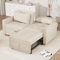 UNIONLINE 3-in-1 Schlafsessel, Doppelbett mit Verstellbarer Rückenlehne zu einem Schlafsofa, Schlafsessel mit Bettfunktion, Ausziehbar Schlafsofa für Erwachsene (Beige)