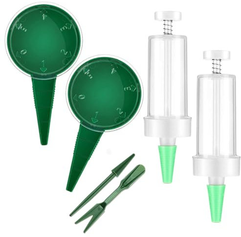 Pflanzwerkzeuge, Aussaatwerkzeugkit,npflanzensämmere von 6 - Einstellbare Handplanter -Säator -Werkzeug -Sau -Sets, Sämlinge Dibber und Widger für Garten
