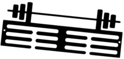 Hellery Espositore per Medaglie con Ganci, Espositore per Nastri, Porta Medaglie Sportive da Appendere, Ripiano per Trofei per Nuoto, Regali Equestri