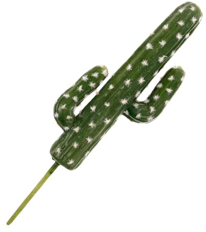 HOLIDYOYO Cactus Artificiale Irregolare Verde in PVC per Diorami e Topiari