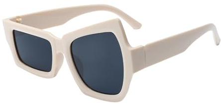 Lunaobrik Sonnenbrille für Herren, lustige Brille, unregelmäßige Form, Unisex, für Fahren, Wandern, Strand und Outdoor-Aktivitäten
