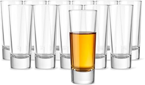 Glasmark KROSNO 1992 Schnapsgläser Shotgläser mit Schwerem Boden Set 12 Stück 65 ml Transparent Spülmaschinenfest