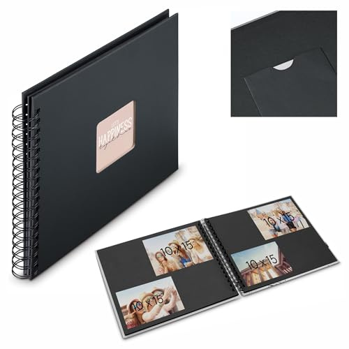 Spiral-Album Fine-Art, 24x17 cm, 50 schwarze Seiten, New Black