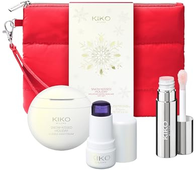 KIKO Milano Snow-Kissed Holiday Mountain Mates Skincare Gift Set, Hautpflege-Geschenkset: Handcreme, Gesichtsstick Lsf 50 Und Lippenmaske