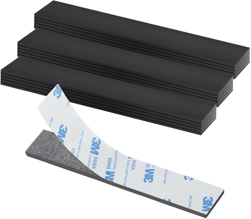 Duoleimi Magnetstreifen selbstklebend stark, 2mm Magnetblech zuschneidbar, 15 Stück Magnete zum Kleben mit 3M Haftrücken, Magnetband für Fliegengitter und DIY