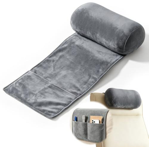 Kopfstütze Sofa Couch, Ergonomische Nackenrolle mit Bezug aus Memory-Schaum | Rutschfeste kopfstütze sofa couch. Die nackenrolle mit Bezug perfekt für Sofa, Gartenstühle und Seitenschläfer