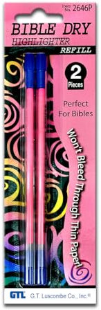 Bible Dry Highlighter Refills - (2) Pink Carded