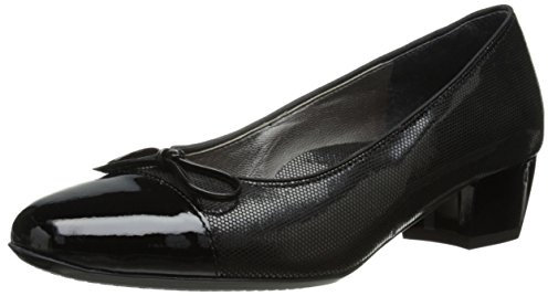 ARA Damen Micha Kleid Pumps, Schwarzes Lack/Velours, 43 EU