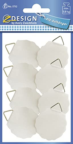 Avery, 3731, ganci per foto, 5 adesivi, colore: bianco
