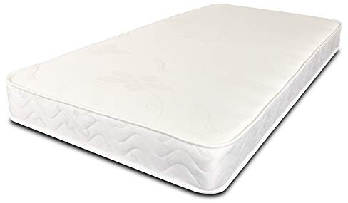 Starlight Beds Stress-Free Shorty Mattress, Value Sprung Shorty Memory Foam Mattress, Soft, White, 18cm Deep. 2ft6 x 5ft9 (75cm x 175cm)