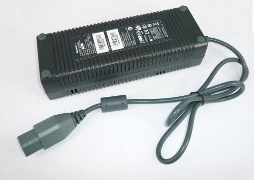 Official Microsoft Xbox 360 150w Power Supply With Black Uk Mains 3 Pin Cable