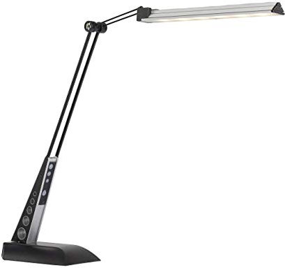 BRILLIANT Lampe Jaap LED Schreibtischleuchte schwarz/chrom | 1x 6W LED integriert, (420lm, 5500K) | Mit 3-Stufen-Touchdimmer