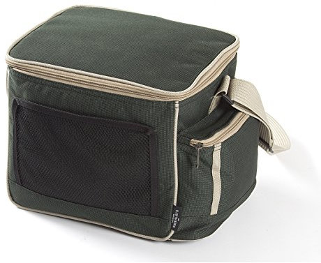 Greenfield Collection Luxury 15L Lightweight Insulated Cool Bag for Camping, Beach, Hiking and Festivals in Forest Green