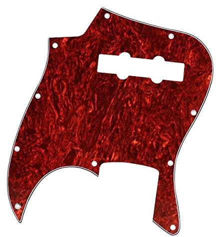 Red Tortoise Schale Pickguard 3 Ply Für Jazz J Bass Gitarre