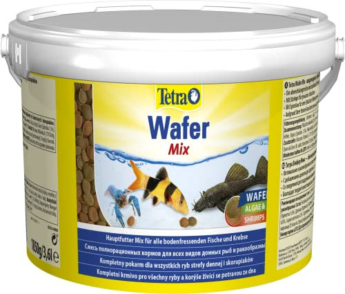 Tetra Wafer Mix - Fischfutter für alle Bodenfische (z.B. Welse) und Krebse, für gesundes Wachstum und Vitalität, 3,6 L Eimer