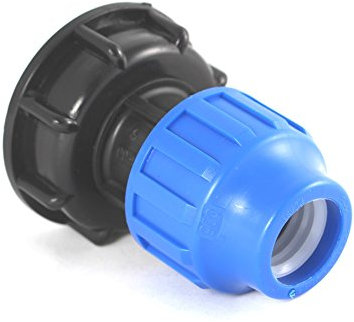 IBC Adapter SET mit Anschlussdeckel und PE Verbinder d32