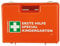 ACTIOMEDIC Erste-Hilfe-Kasten KINDERGARTEN, DIN 13157:2021, Notfallkoffer mit Wandhalterung, mehrsprachige Beschriftung, orange, 34 x 12 x 24 cm