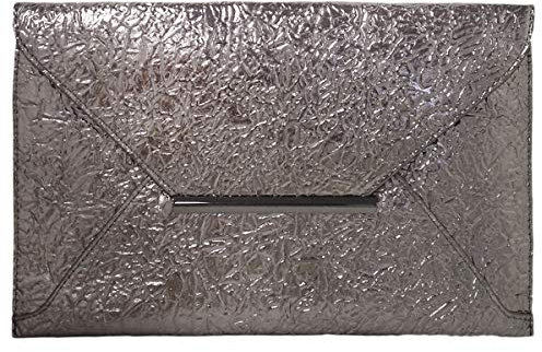 JNB Clutch/Clutch, metallisch, (zinnfarben), Medium
