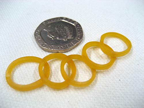 100pcs Small Rubber Elastic Bands Elastic Bands tie for Packing Home Handy (14MM)