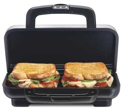 Proctor Silex Deluxe Hot Sandwich Maker With PFAS-Free Non-Stick Plates