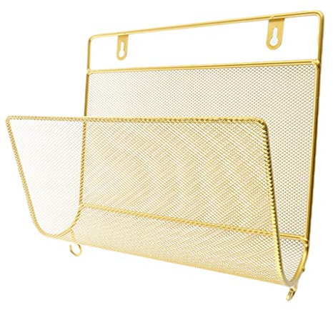 CUTICATE Wand Zeitschriftenhalter Prospekthalter Magazine Zeitschriften Wandhalter - Golden