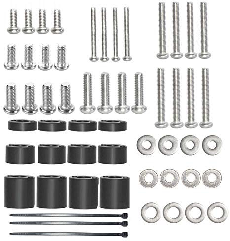Universal TV Mount Screw Kit Includes M4, M5, M6 Screws, Washers and Spacers - Stainless Steel - Compatible with VESA Wall TV or Monitor Mounting