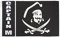 AZ FLAG - Flagge Pirat Captain Morgan - 90x60 cm - Piraten Totenkopf Fahne 100% Polyester mit Messing-Ösen - UV-beständig - Vives Farben - 50g
