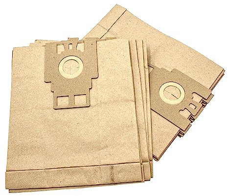 vhbw 10x Bolsa aspiradora compatible con Miele S 227-240I, 269-282I aspiradora - papel, tipo H, 27 cm x 21,5 cm, color arena