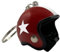 AUTOZOCO Porte-clés casque de moto, porte-clés en forme de casque de moto, porte-clés en plastique, rouge, S