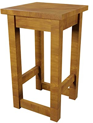 Magnetic Mobel Barhocker Massivholz Sitzhöhe 55 cm Eiche Belastbar 110kg Fußstütze Innen Außen Barstuhl Tresenhocker