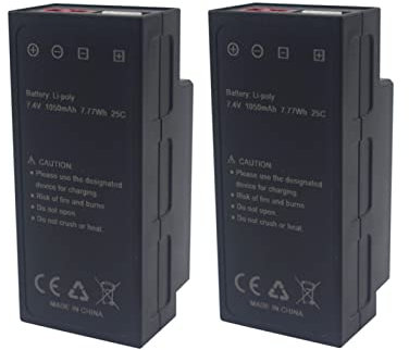 2PCS 7.4V 1050mAh 2S Lithium -Batterie für MJX H16 H16P H16E H16H H16DR H16SC H16BM 16027 14301 JC16EP RCM029 HP161 HB17 Fernbedienung mit hohem Geschwindigkeitsmodell Spielzeugauto