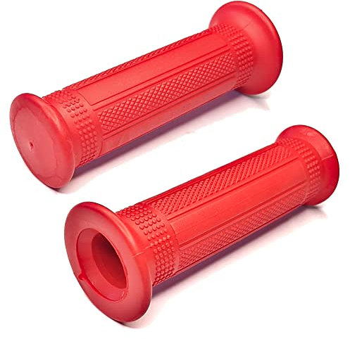 cyclingcolors Empuñaduras universale Manillar Moto 22mm (7/8) 24mm (1) puños Caucho Antideslizante Scooter ciclomotor (Rojo)