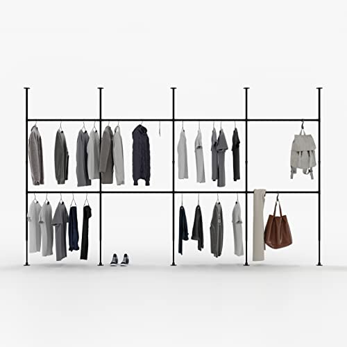pamo Kleiderstange im Industrial Design – LOFT IV - Teleskop Stangen System