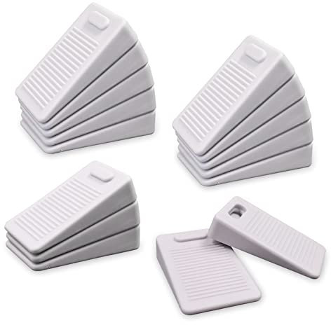 LELE LIFE Flexible Unterlegscheiben zum Nivellieren, stapelbare Möbelnivellierer für unebene Böden, Türkeil-Gummi-Pads, Möbelkeile, Tischkeile, Zaunfensterkeile, 1 cm hoch, 15 Stück