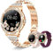 Iaret Smartwatch pour femme, appels Bluetooth, 1,32 HD Smart Watch Physiologie féminine SpO2 Sommeil Cardiofréquencemètre Podomètre, 20 modes sport notifications messages montre Android iOS, or rose