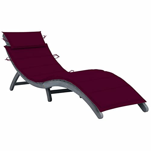Yolola Sonnenliege Holz Gartenliege mit Auflage Type-2 Sonnenliege Liegestuhl Holzliege Relaxliege Sonnenliege Garten Terrasse Massivholz Akazie