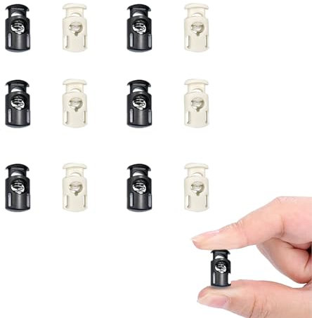 12PCS Spring Toggles for Cord, Drawstring Rope Paracord End Tents Lanyard Craft