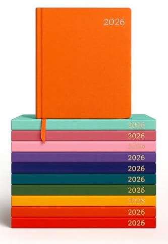 Top Sale Jahreskalender 2024 Tag pro Seite/Wochenansicht, A4/A5, mit festem Einband (A4 Wochenansicht, Silber)