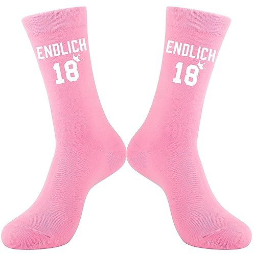 Belloxis 18. Geburtstag Mädchen Socken Damen 39-42 Geschenke zum 18 Geburtstag Mädchen 18 Geburtstag Geschenk Coole Geschenkideen 18 Geburtstag Kuschelsocken