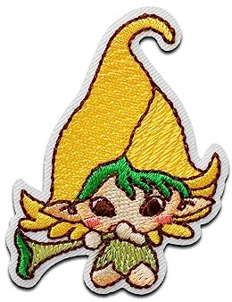 Mono-Quick Troll mit Flöte - Aufnäher, Bügelbild, Aufbügler, Applikationen, Patches, Flicken, zum aufbügeln, Größe: 5,5 x 4,2 cm