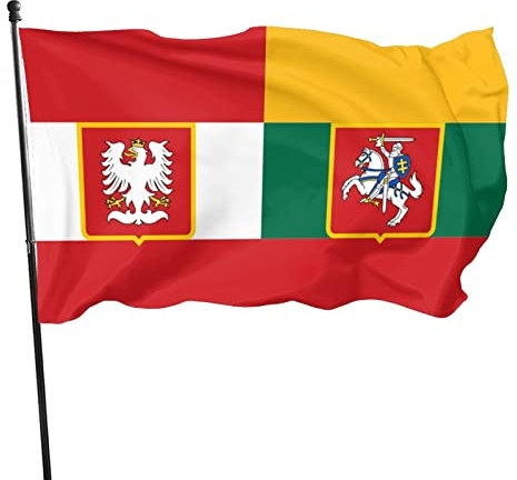 Haus Hof Flagge 90X150cm Polen-Litauen-Flagge Fahne Wetterfeste Flagge Robuste Flaggen Für Draußen Drinnen Haus