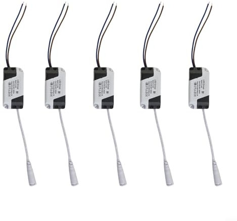 5 Stück LED Transformer Driver,8-18W / 8-24W LED trafo Konstantstrom, 24-46V DC Anschluss,Led Licht Lampe Treiber Adapter Trafo Netzteil(8-18W 5 Stück)