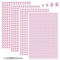 Glitzersteine Selbstklebend,1900 Stück Strasssteine Selbstklebend,3/4/5/6mm Runde Schmucksteine zum Aufkleben Pinzette für Kinder Handwerke (PINK)