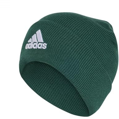 adidas Unisex Logo Beanie, Collegiate Green/White, S