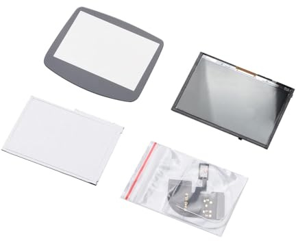 ZEZEFUFU Ersatz-LCD-Bildschirm für Game Boy Advance, Highlight IPS LCD-Bildschirm, Hintergrundbeleuchtung, LCD-Bildschirmplatten-Kit