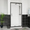Aquariss 1000mm Matte Black Pivot Alloy Hinge Shower Door Enclosure 6mm Clear Self Clean Glass Screen Cubicle Reversible