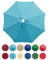 Jorohiker Auvent de rechange pour parasol de terrasse, table d'extérieur avec 8 baleines de 2,7 m (bleu ciel)